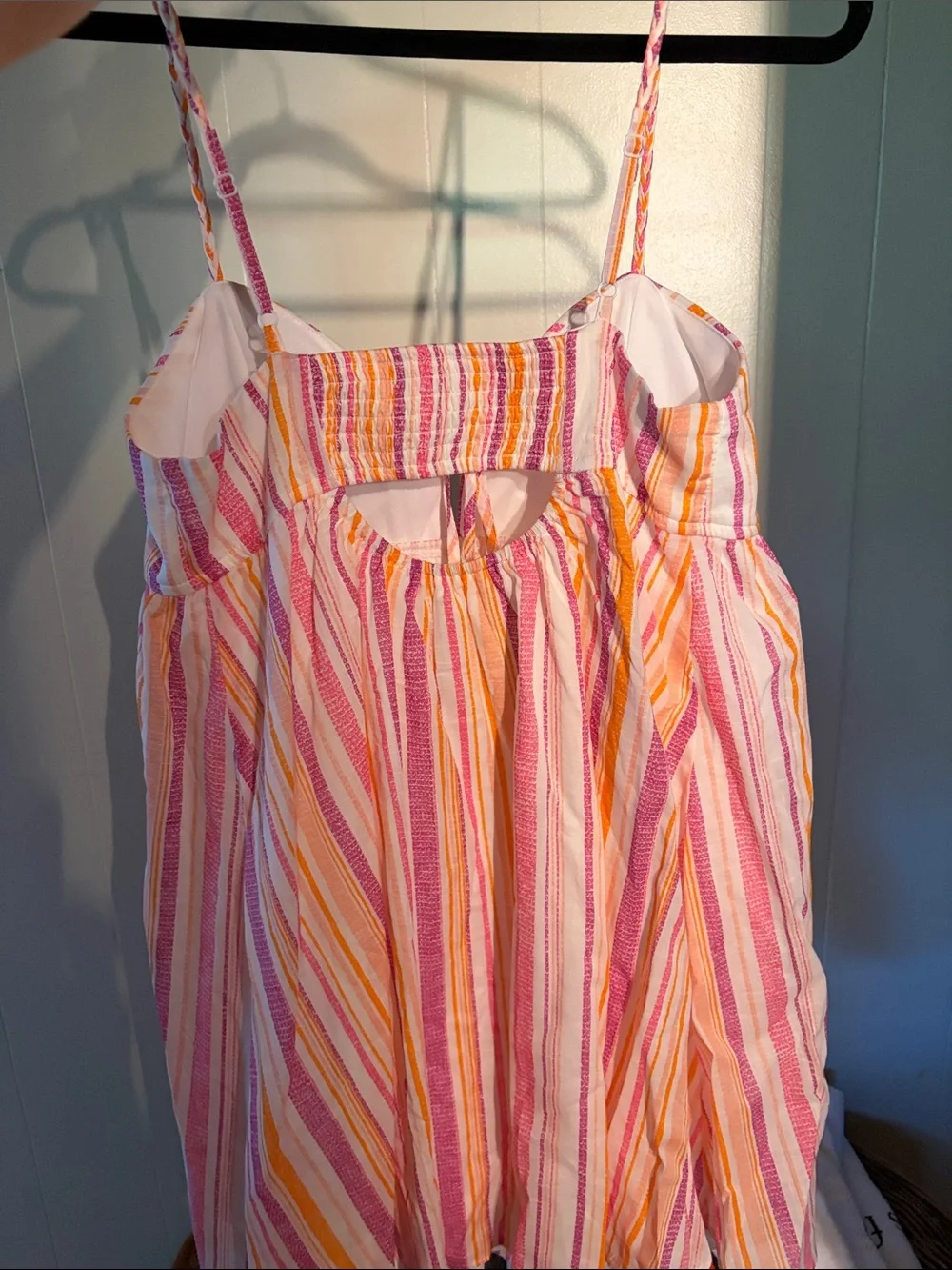 No Boundaries Pink, Yellow & White Striped Girls' Swim Coverup